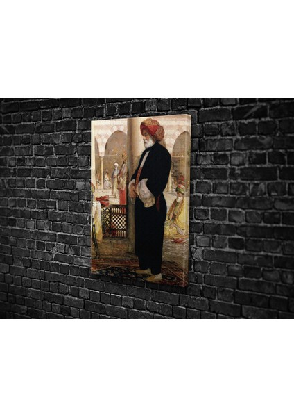 John Frederick Lewis- Man Praying In A Mosque Kanvas Tablo fiyatları