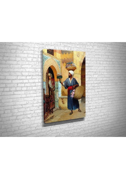 Rudolf Ernst- Flower Seller Kanvas Tablo modelleri