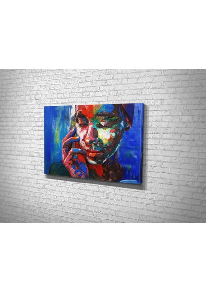 Boyalı Kadın Kanvas Tablo fiyatları