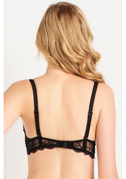 4289 Kadın Siyah Askısı Dantelli Süngerli Sütyen fiyatları