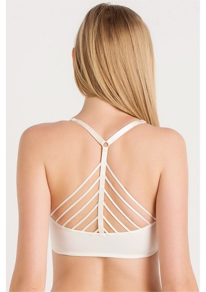 8026 Kadın Ekru Önden Klipsli Sırtı Şeritli Çıkarılabilir Destekli Sütyen modelleri