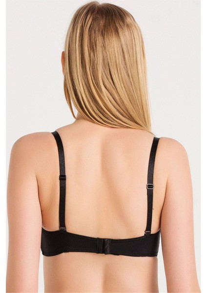 3045 Kadın Siyah Ince Süngerli Düz Kumaşlı Dikişsiz Sütyen fırsatları