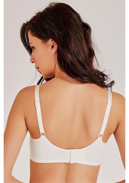 7857 Kadın Ekru Balenli Dantelli Toparlayıcı Sütyen fiyatları