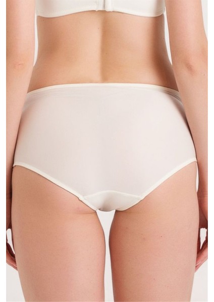 783 Kadın Ekru Geniş Kenarlı Yüksek Bel Tüllü Külot fiyatları