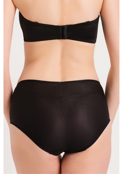 783 Kadın Siyah Geniş Kenarlı Yüksek Bel Tüllü Külot fiyatları