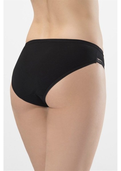 Kadın Siyah 2'li Likralı Fistolu Bikini Külot 238 modelleri