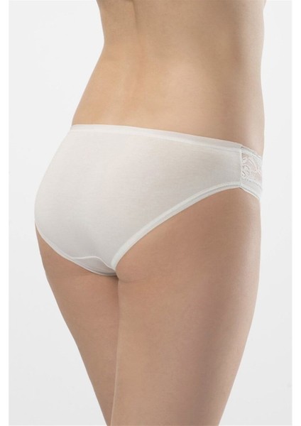 Kadın Ekru 2'li Likralı Dantelli Bikini Külot 262 fiyatları