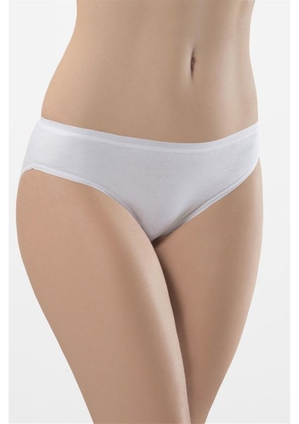 Kadın Beyaz 2'li Biyeli Bikini Külot 270