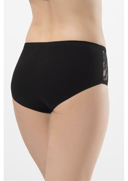 Kadın Siyah 2'li Likralı Dantelli Külot 282 fiyatları