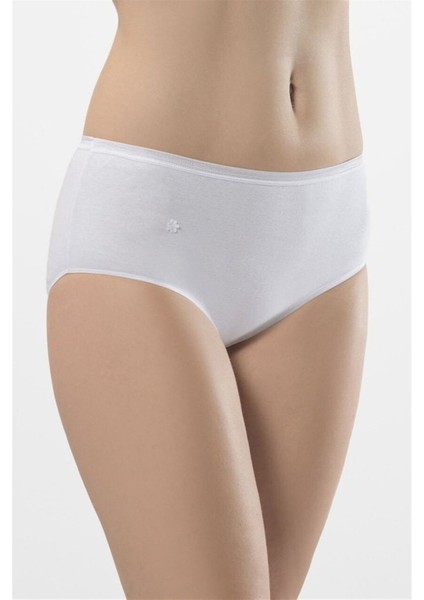 Kadın Beyaz 2'li Abiye Ribana Bikini Külot 234