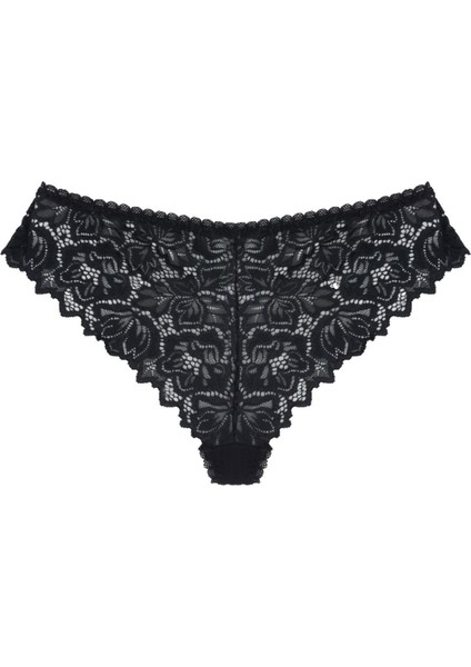 762 Kadın Siyah Önü Kumaş Arkası Dantel Brazil Külot fiyatları