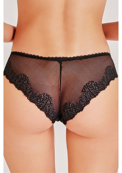 312 Kadın Siyah Arkası Dantelli Normal Külot fiyatları