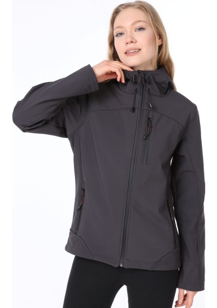 Kadın Su Rüzgar Geçirmez Softshell Spor Mont