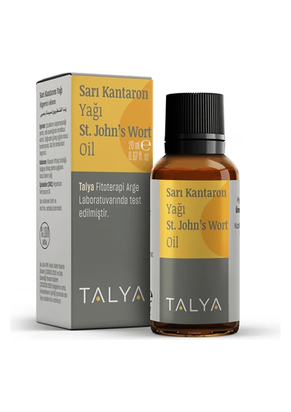 Sarı Kantaron Yağı (St John's Wort Oil), Soğuk Sıkım, %100 Saf ve Doğal, 20 ml