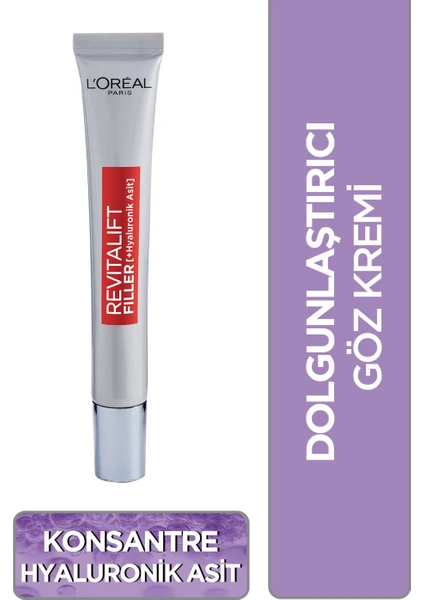 L'Oréal Paris Revitalift Filler Dolgunlaştırıcı Yaşlanma Karşıtı Göz Bakım Kremi 15Ml -Hyaluronik Asit