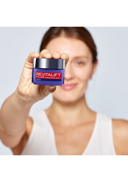 L'Oréal Paris Revitalift Filler Yoğun Dolgunlaştırıcı Yaşlanma Karşıtı Gece Kremi 50Ml - Hyaluronik Asit