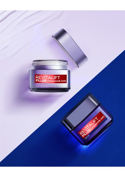 L'Oréal Paris Revitalift Filler Yoğun Dolgunlaştırıcı Yaşlanma Karşıtı Gece Kremi 50Ml - Hyaluronik Asit