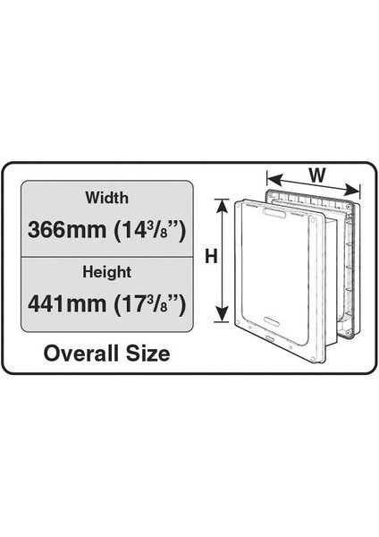 Köpek Kapısı L 2 Yollu Kapı 363 x 297 mm Kahverengi fırsatları