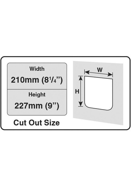 Pet Mate Büyük Kedi ve Küçük Köpek Kapısı L 4 Yollu Kapı 181 x 196 mm Beyaz