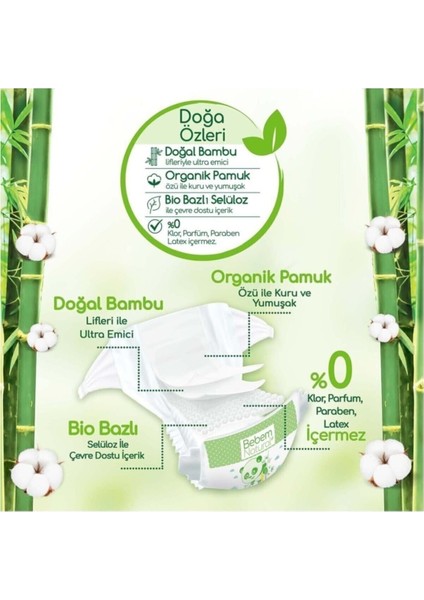 Bebem Natural Mini 2 Beden 3-6 kg 84'lü