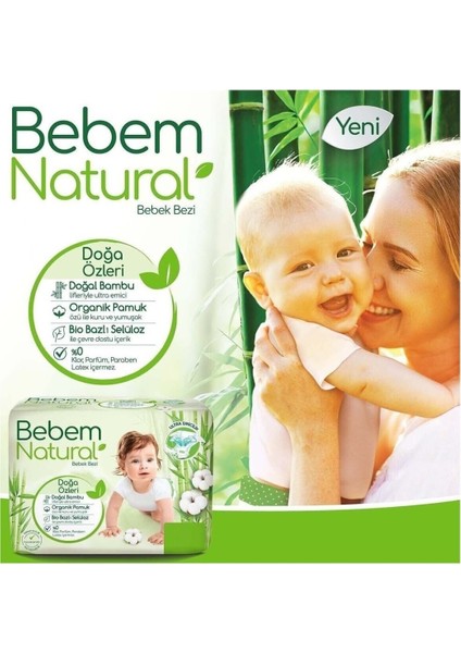 Bebem Natural Mini 2 Beden 3-6 kg 84'lü