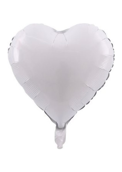 Folyo Balon Kalp Beyaz 18''