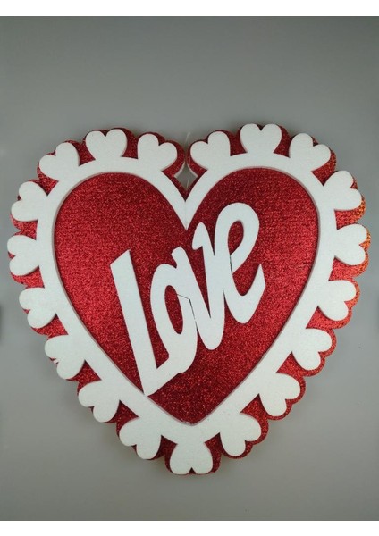 Strafor Kalp Kırmızı Love 50CM x 50CM