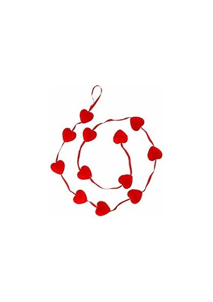 Süet Kalp 12'li Kırmızı