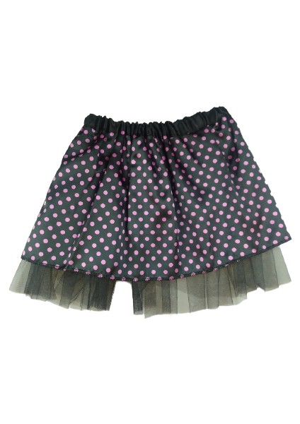 Etek Siyah Pembe Puanlı modelleri