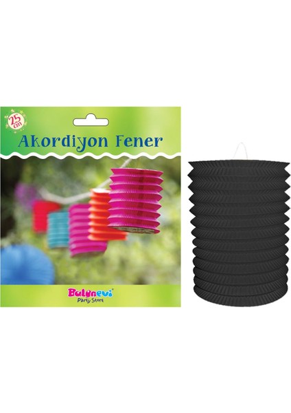 Akordiyon Fener Süs Siyah