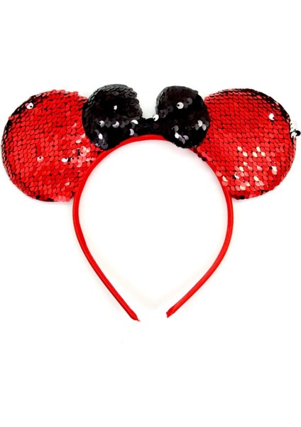 Taç Minnie Pullu Kırmızı