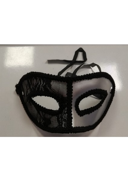 Maske Yarım Dantel Gümüş