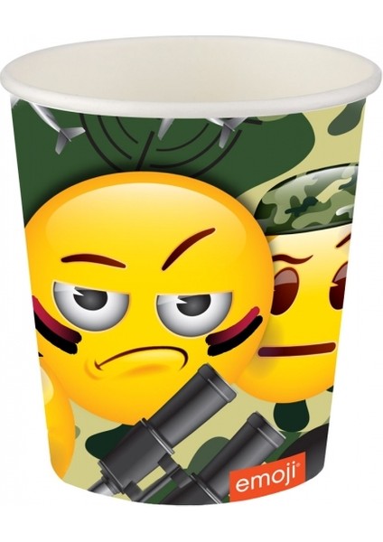 Emoji Kamuflaj Bardak 8'li