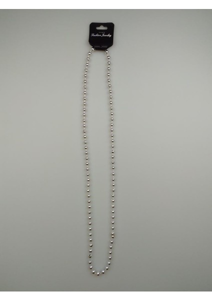 Parti Kolye Boncuk 80CM Gümüş Metalik