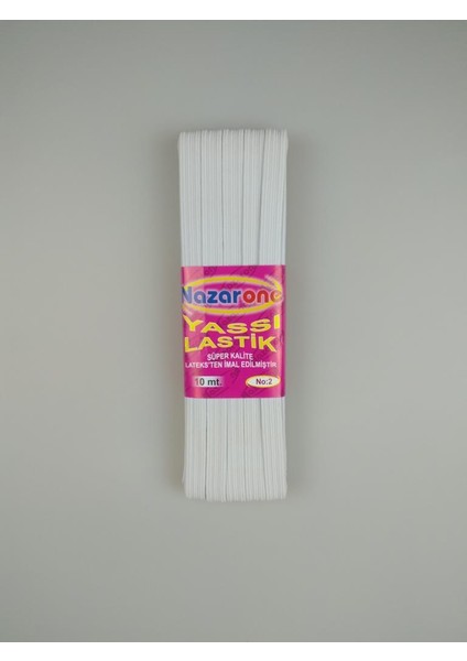 Nazarone Yassı Lastik Beyaz 10M No:2 Doğum Günü ve Parti İçin İdeal Seçim