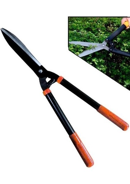 Kaymaz Saplı Budama Makas Çim Biçme Çit ve Çimen Makası 52 cm Bahçe Sebze Meyve Ağaç Budama Makası