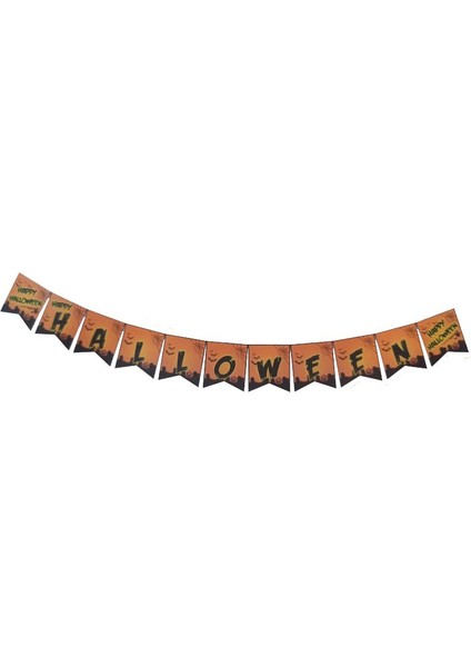 Halloween Yazısı Asma Kağıt Süs 2,20 cm