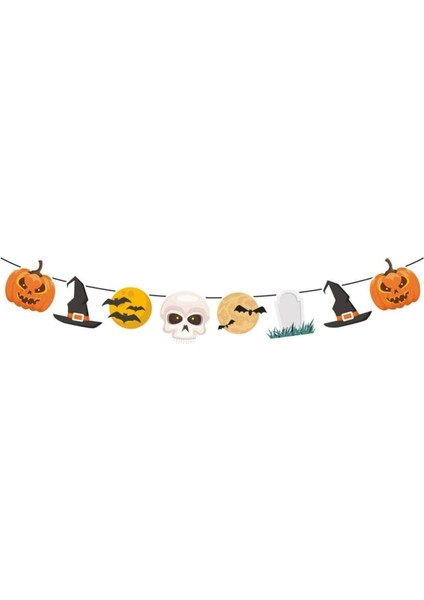 Ürkünçler Halloween Figürleri Asma Kağıt Süs 1,80 cm