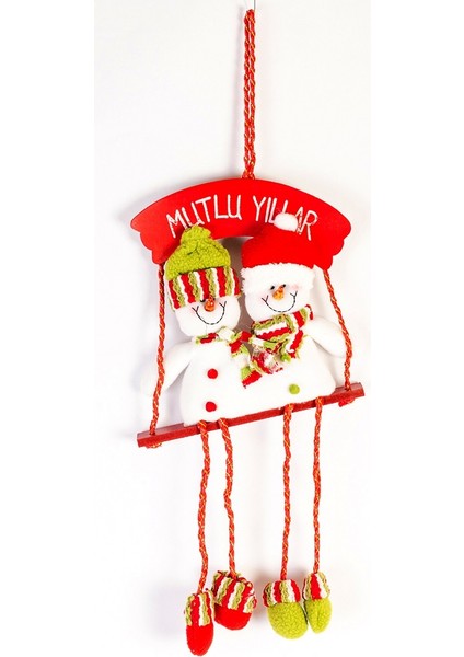 Yılbaşı Kapı Süs Mutlu Yıllar 2'li Kardan Adam fiyatları