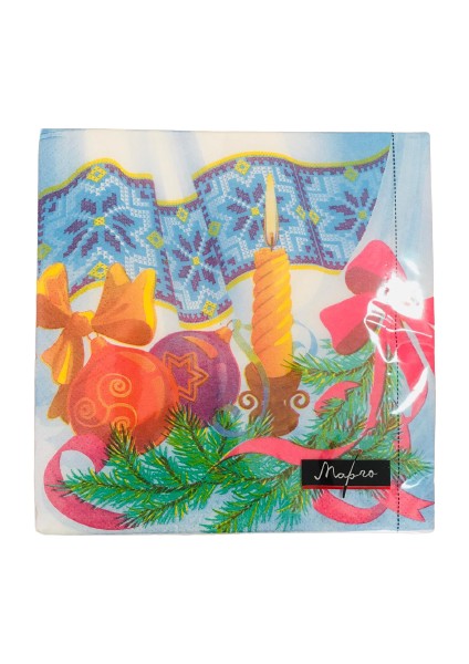 Yılbaşı Peçete Mum 20'li