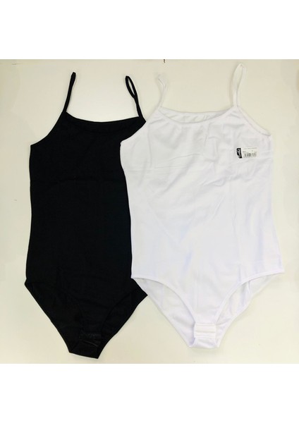 6'lı Paket Ip Askılı Likralı Zıbın Kadın Çıtçıtlı Body