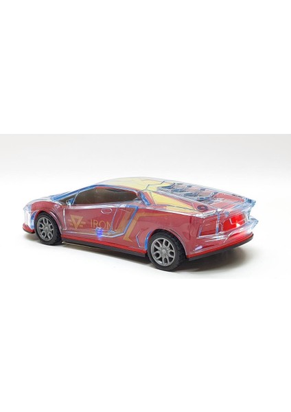 Iron Man Sesli Işıklı Sürtmeli Model Araba - 1003 - Iron Man modelleri