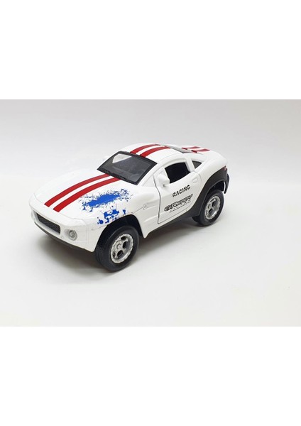 Mustang Çek Bırak Spor Araba - Işıklı Sesli Model - FY6148-12D-BEYAZ