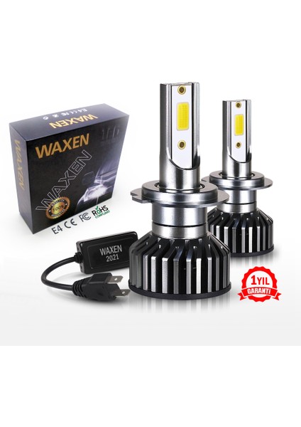 F2 LED Xenon Zenon Far Ampulü 6000 Lümen 6500K Şimşek Etkili Oto LED Far Gerçek Beyaz