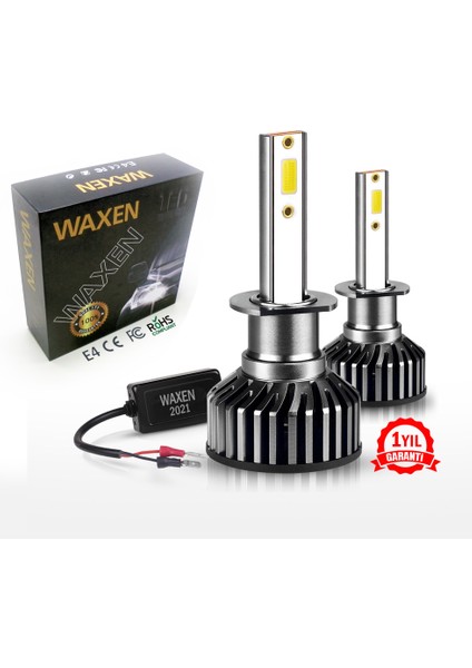 F2 LED Xenon Zenon Far Ampulü 6000 Lümen 6500K Şimşek Etkili Oto LED Far Gerçek Beyaz