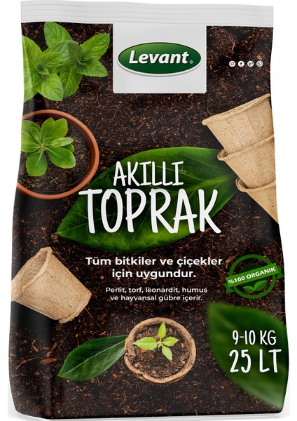 Akıllı Torf Toprak 25 Lt Avantaj Paketi