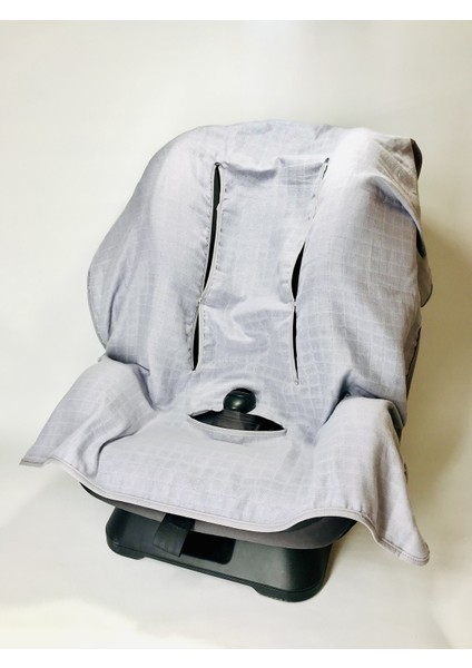 Bebek Müslin Oto Koltuk Puset Kılıfı Pamuk Hava Alan Yumuşak Örtü 115x75 cm