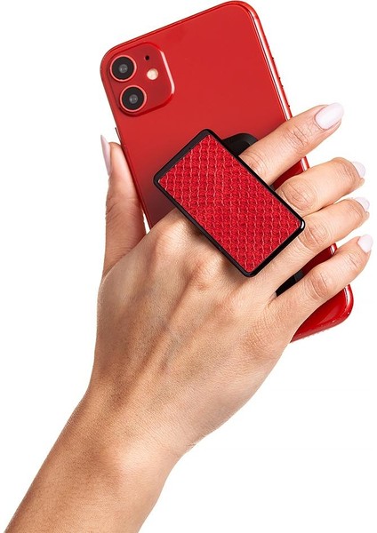 Handlstick Anımal Red Snakeskın Stand Özellikli Telefon Tutucu