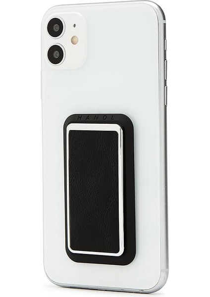 Handlstick Leather Black/chrome Stand Özellikli Telefon Tutucu