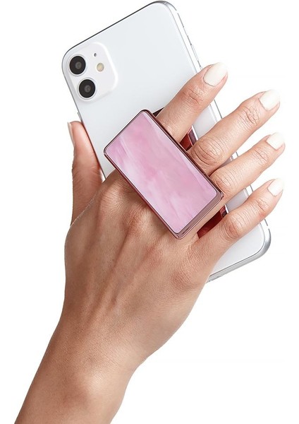 Handlstick Pınk Marble Stand Özellikli Telefon Tutucu